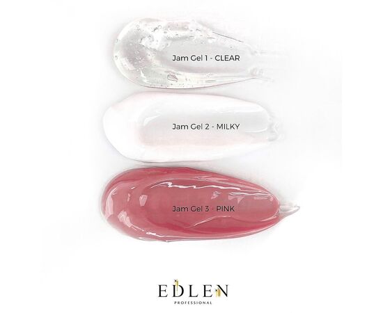 EDLEN Jam gel №1 CLEAR, 15 ml, гель-желе, прозорий #2
