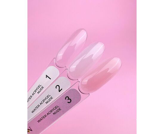EDLEN Water Acrygel NUDE №03, 9 ml, рідкий гель, рожево-пудровий #3