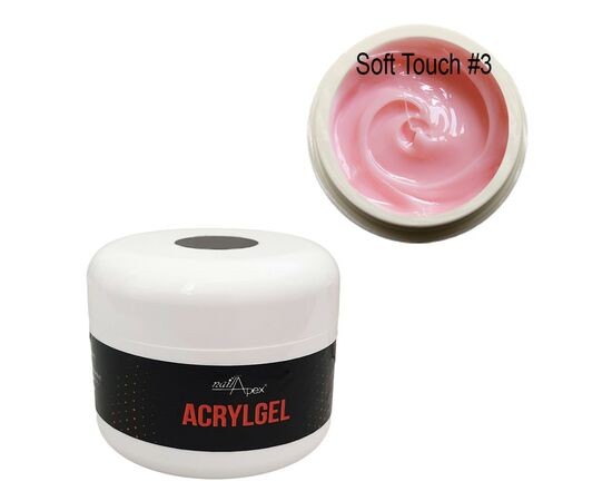 NAILAPEX Acrygel Soft Touch #3, 30 g, Акригель, рожевий місяць #1