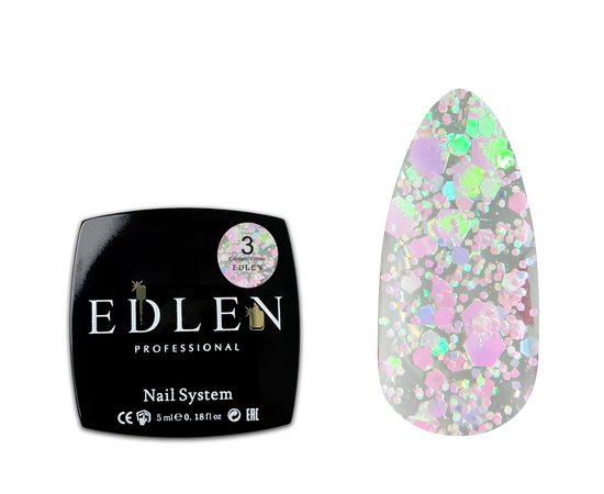 EDLEN Confetti Glitter №03, 5 ml #1