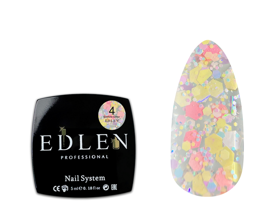 EDLEN Confetti Glitter №04, 5 ml #1