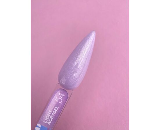 LUNA Light Acrygel #54 Pale purple with shimmer, 13 ml, рідкий гель для укріплення, ніжно-фіолетовий з шимером #2