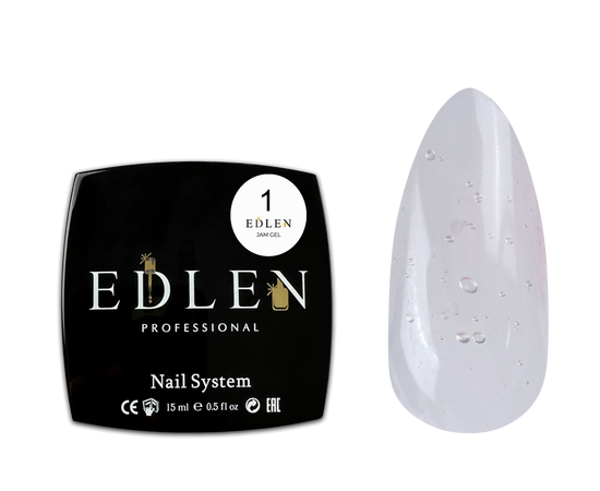 EDLEN Jam gel №1 CLEAR, 15 ml, гель-желе, прозорий #1