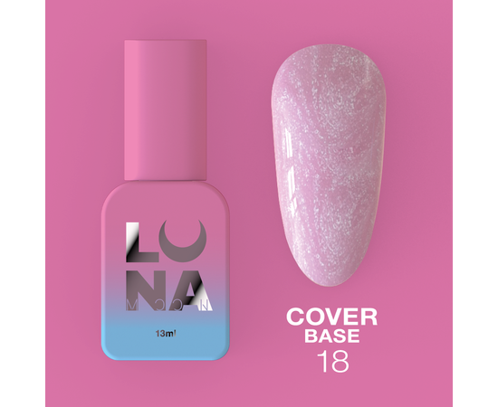 LUNA Cover BASE #18, PALE PINK with SHIMMER, 13 ml #1