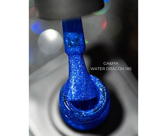 GaMa Gel polish #185 WATER DRAGON, королівський синій з шимером, 10 ml, гель-лак #2
