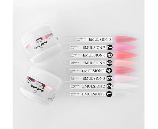 NAILAPEX Emulsion Gel #3, 30 g, Рідкий моделюючий гель, ніжно-рожевий з блиском #2