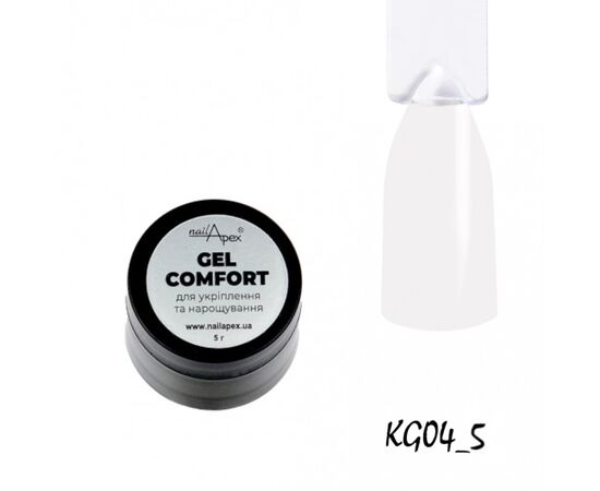 NAILAPEX Comfort Gel #4, 5 g, Гель без опилу, молочний #1