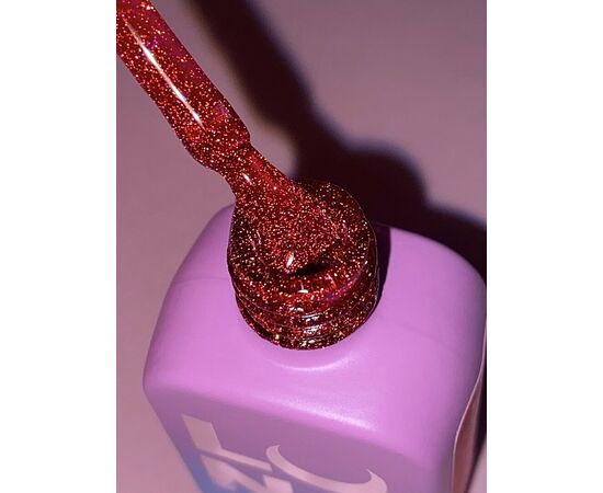 LUNA Light Acrygel #57 Red with shimmer, 13 ml, світловідбиваючий рідкий гель для укріплення, червоний з шимером #4