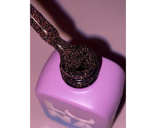 LUNA Light Acrygel #61 Blakish purple with shimmer, 13 ml, світловідбиваючий рідкий гель для укріплення, чорно-фіолетовий з шимером #4