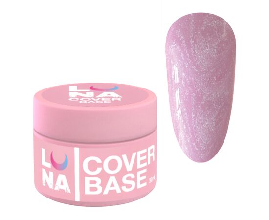LUNA Cover BASE #18, PALE PINK with SHIMMER, 30 ml #1