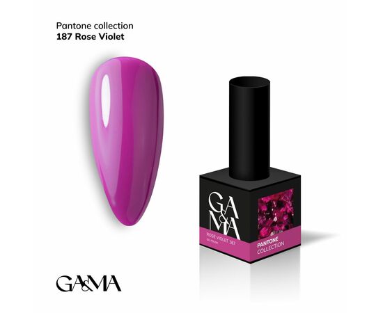 GaMa Gel polish #187 Rose Violet, 10 ml, гель-лак #1