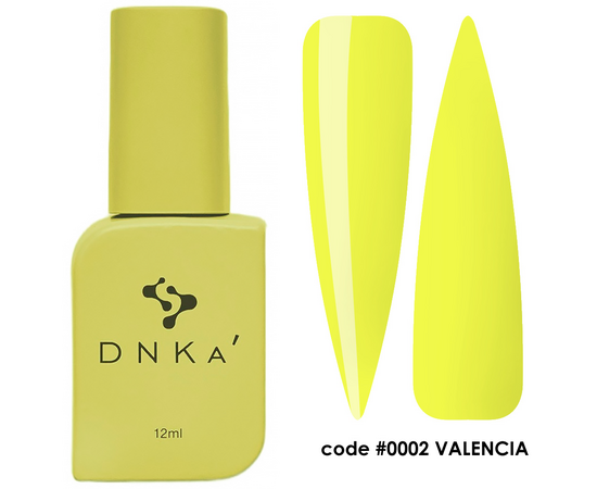 DNKa’ Cover Top, #0002 Valencie, 12 ml, кольоровий топ без липкого шару #1