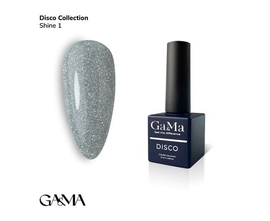 GaMa Reflective Gel polish SHINE #1, 10 ml, гель-лак світловідбиваючий #1