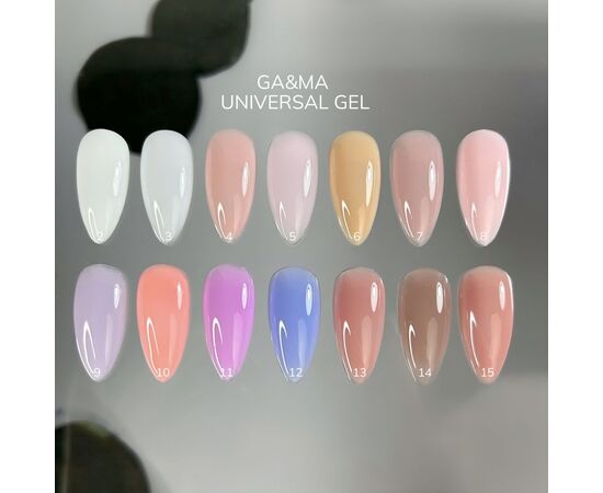 GaMa Universal gel 14, гель без опилу, рідкий, 15 ml #4