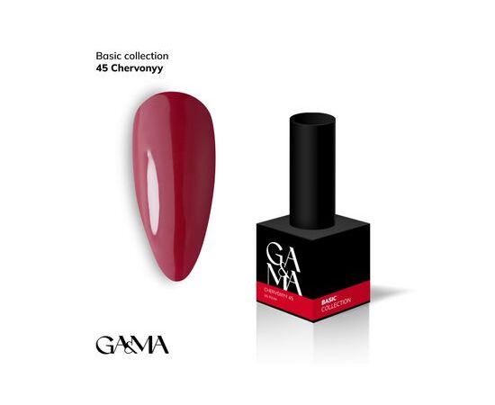 GaMa Gel polish #45 CLASSIC RED, гель-лак, червоний, 10 ml #1