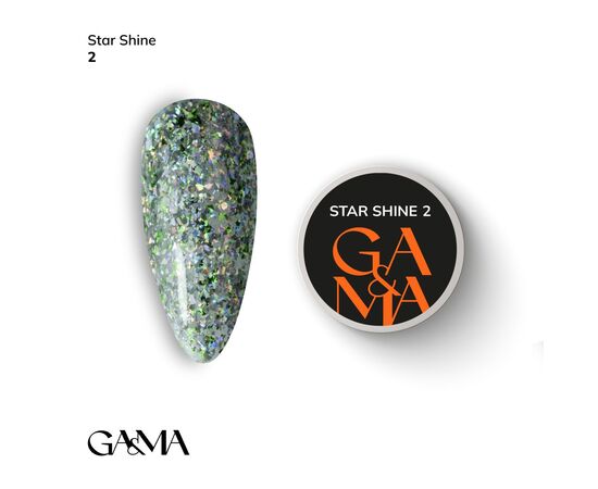 GaMa Star Shine #002, 5 g, Гель-лак для дизайну #1