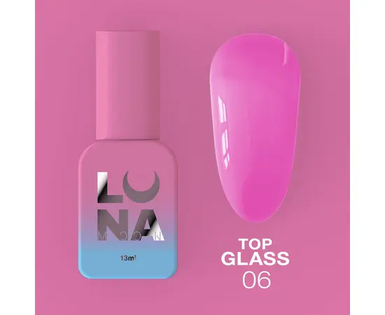 LUNA Glass Top #6, Топ кольоровий глянцевий, 13 ml #1