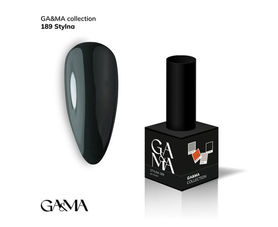 GaMa, Gel polish #189 Stylish Graphite, 10 ml, гель-лак "Стильна" (графітовий відтінок) #1