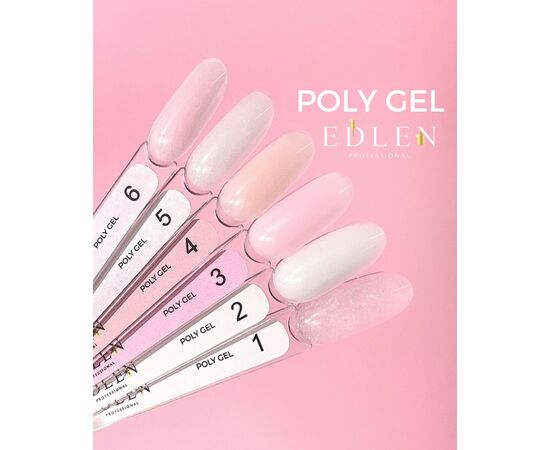 EDLEN Poly gel №01 Clear, 50 ml, полігель, прозорий #2