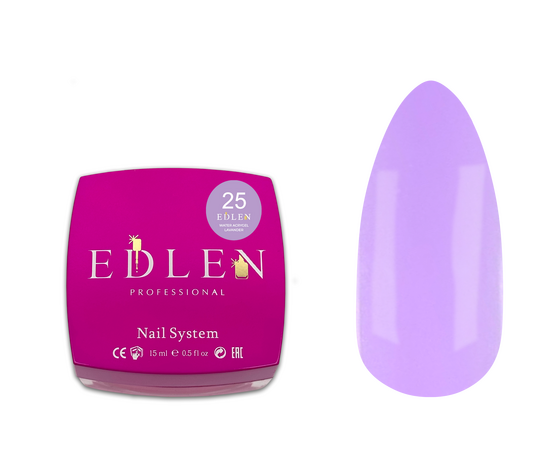EDLEN, Water Acrygel №25, Lavender, 15 ml, рідкий гель #1