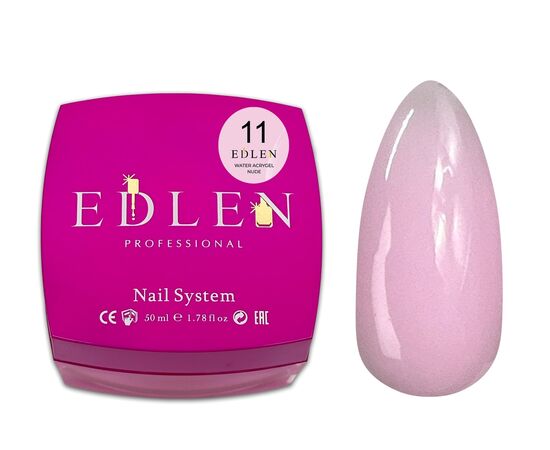 EDLEN, Water Acrygel №11 NUDE, 50 ml, рідкий гель, рожевий #1