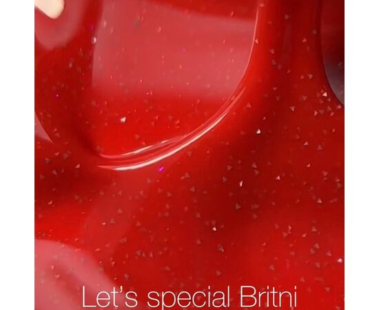 NOTD Гель-лак Let's Special BRITNI, 10 ml (яскраво-червоний зі світловідбиваючим шимером) #2