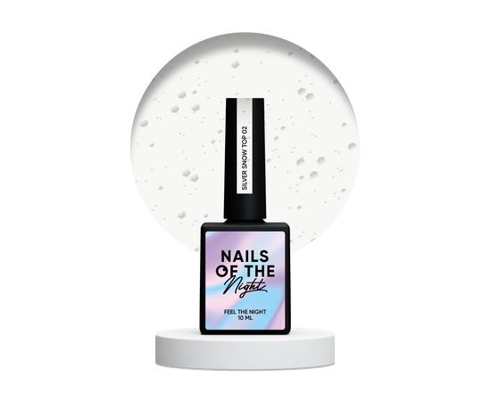 NOTN Top SNOW Silver №02, топ з срібними шестигранниками, 10 ml #1