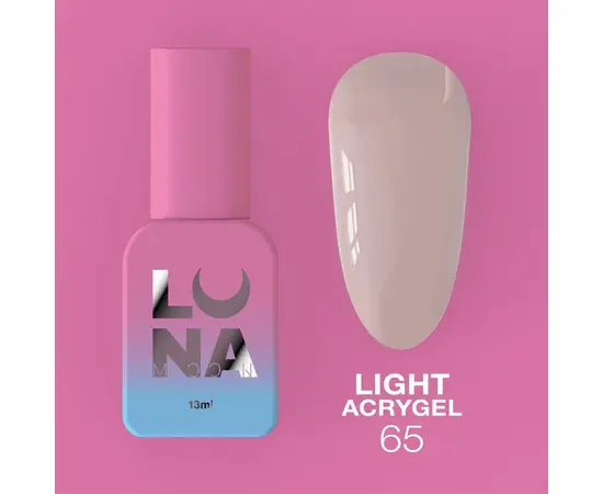 LUNA Light Acrygel #65, 13 ml, рідкий гель для укріплення #1