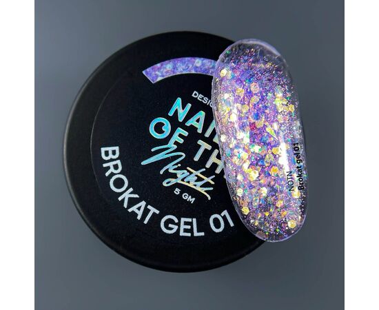 NOTN Gel design Brokat №01, 5 ml, гель для дизайну #2