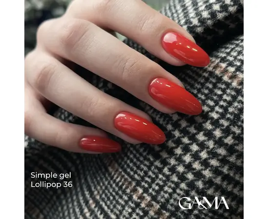 GA&MA. Simple builder gel #36 Lollipop, 15 ml, гель без опилу #2