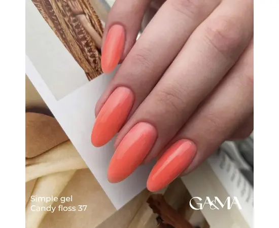 GA&MA. Simple builder gel #37 Candy Floss, 15 ml, гель без опилу #2