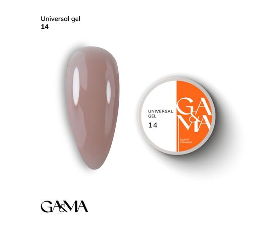 GA&MA. Universal gel 14, гель без опилу, рідкий, 30 ml #1