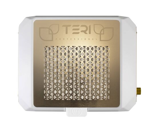 TERI, Desktop portable Nail dust Collector "Teri Diamond", Витяжка настільна, біла зі сталевою решіткою "gold" #3
