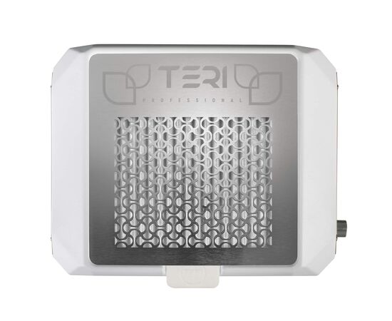 TERI, Desktop portable Nail dust Collector "Teri Diamond", Витяжка настільна, біла зі сталевою решіткою "metallic" #3