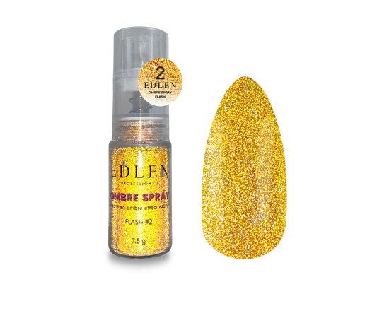EDLEN Ombre Spray Edlen Flash №2, 7.5g, світловідбиваюча пудра для дизайну #1