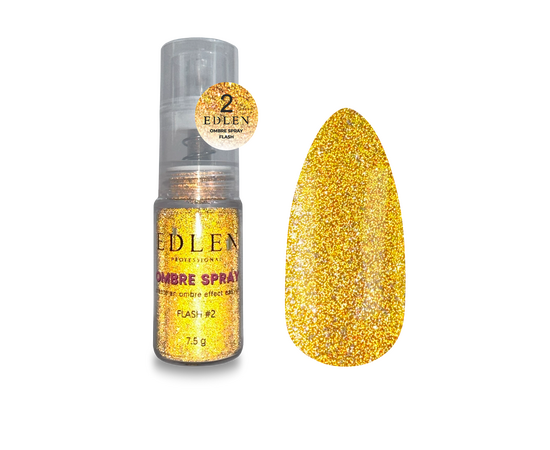 EDLEN Ombre Spray Flash №2, 7.5g, світловідбиваюча пудра для дизайну #1