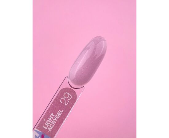 LUNA Light Acrygel #29 Violet pink with shimmer, 30 ml, рідкий гель, фіолетово-рожевий з шимером #1