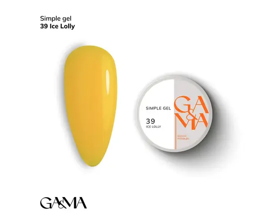 GA&MA. Simple builder gel #39 Ice Lolly, 15 ml, гель без опилу #1