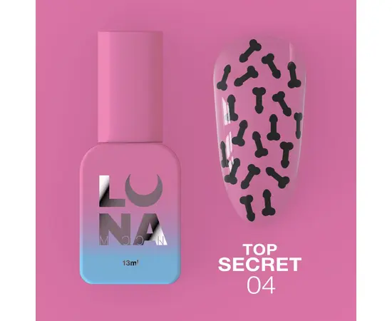 LUNAmoon. Secret Top Coat #4, 13 ml, топ #1