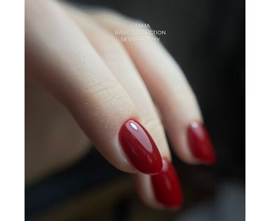 GA&MA. Gel polish #58 CHERRY, 10 ml, гель-лак, вишневий #3