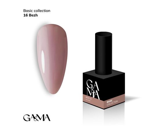 GA&MA. Gel polish #16 BEIGE, 10 ml, гель-лак, беж #1