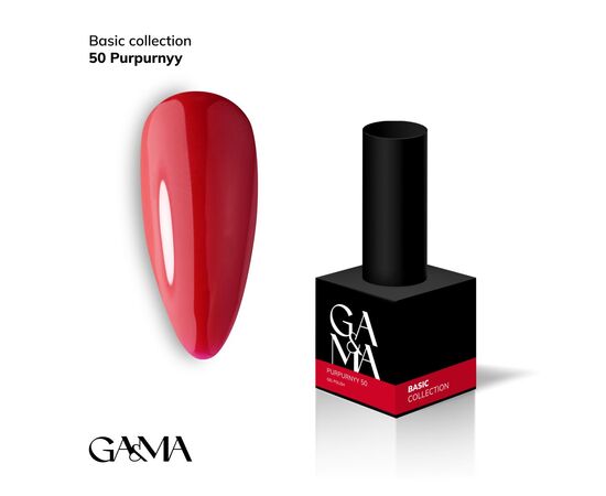 GA&MA. Gel polish #50 FLAME, 10 ml, гель-лак, пурпурний #1