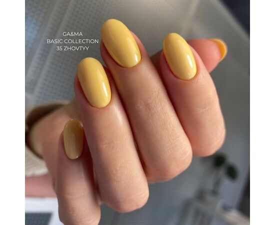 GA&MA. Gel polish #35 YELLOW, 10 ml, гель-лак, жовтий #4