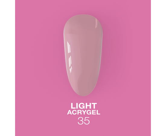 LUNAmoon. Light Acrygel #35 Mauve pink, 30 ml, рідкий гель, бузково-рожевий #6