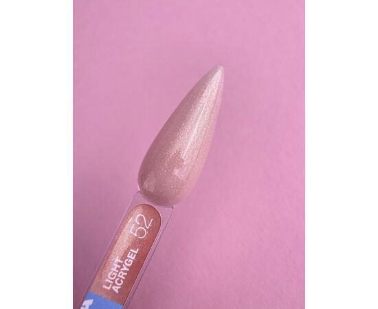 LUNAmoon. Light Acrygel #52 Light beige with shimmer, 30 ml, рідкий гель для укріплення, світлий беж з шимером #2