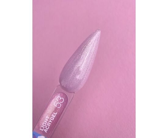 LUNA Light Acrygel #53 Pink mauve with shimmer, 30 ml, рідкий гель для укріплення, рожево-ліловий з шимером #2