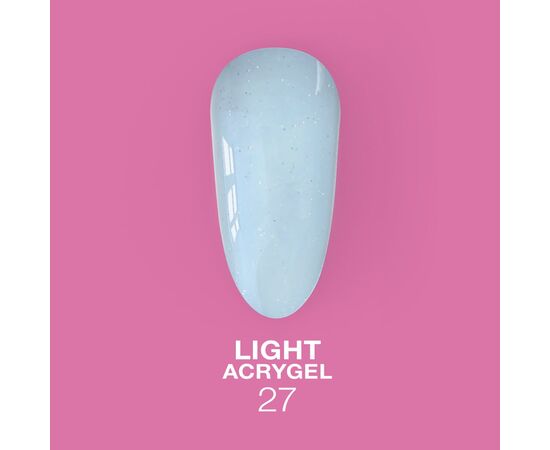 LUNAmoon. Light Acrygel #27 Milky with shimmer, 30 ml, рідкий гель, молочний з шимером #2