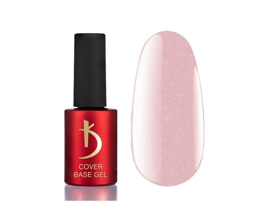 KODI Cover base #6, PINK with shimmer, 7 ml, пастельний рожевий з шимером #1