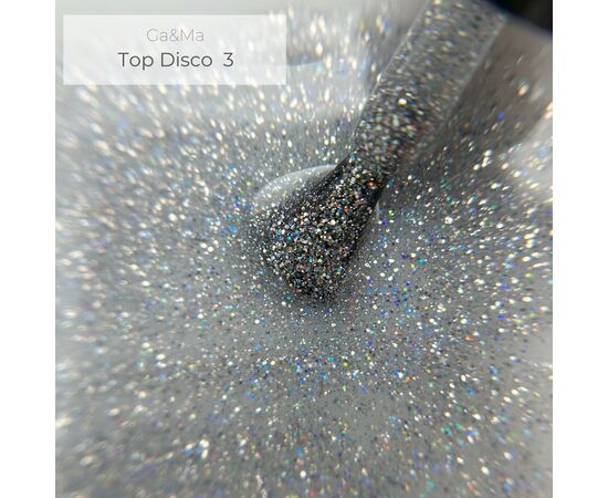 GaMa DISCO SHINE TOP #003, 10 ml, Топ світловідбиваючий, срібло #3