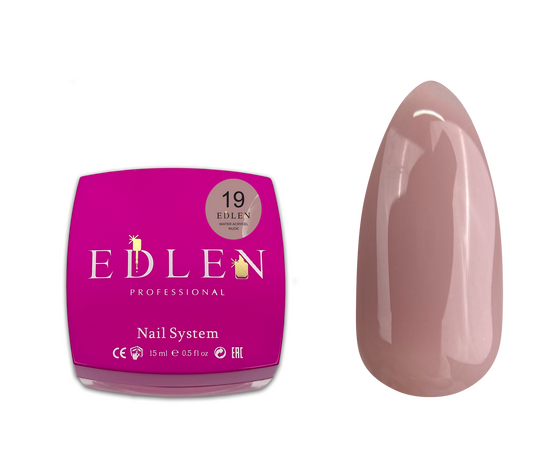 EDLEN. Water Acrygel №19 NUDE, 15 ml, рідкий гель #1